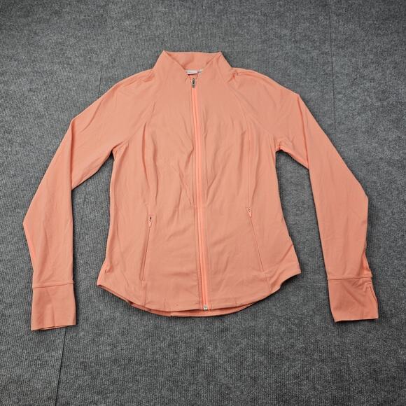 Athleta Salutation Jacket Womens Medium Peach Minimal Athleisure Running Gym - Picture 2 of 7